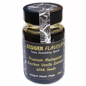 Premium Madagascan Bourbon Vanilla Extract Extra Strong with Seeds 60ml Jar - Picture 1 of 2