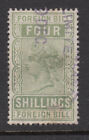 QV Fiscal: Four Shillings Foreign Bill Stamp