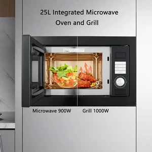 SMAD 25L Leicht zu Reinigen Einbau Mikrowelle mit Grill Automatisches 8 Menüs - Bild 1 von 10