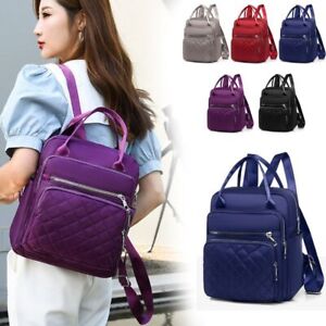 Solid Color Backpack Waterproof School Bag Durable Handbag  Women Girls
