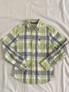 ABERCROMBIE Muscle Fit adrette kariertes Flanellhemd mit Knopfleiste Jungen Small - Bild 1 von 4