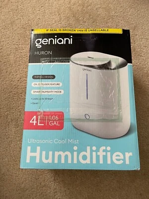 Geniani Huron Ultrasonic Cool Mist Humidifier 4L 1.05 Gal New Sealed - Image 1 of 4