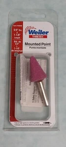 Weiler Vortec Mounted Point # 36800 3/4” Dia. X 1-1/8” L, 1/4” Stem - Picture 1 of 4