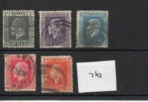 New Zealand- 1915 onwards - (76) five values - definitives - used - SG Cat £6 - Picture 1 of 1