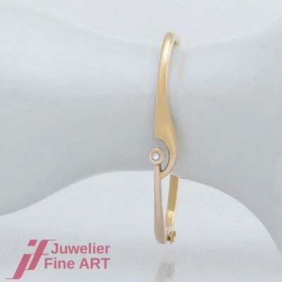 QUINN Armreif - mit 1 Brillant (Diamant) 0,05ct - 9K/375 Gelbgold - Bild 1 von 4