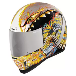 Icon Airform Full Face Helmet Airform Warthog Silver Sze Medium - Picture 1 of 5