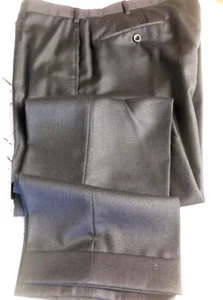 Incotex MEN'S  Solid Gray Flat Front Dress PANTS 36"W X 3 1/2"L Made in Italy - Picture 1 of 5