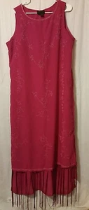 Ashro - Magenta Mother Bride Beaded Formal Dress Size XL       B14 - Picture 1 of 4