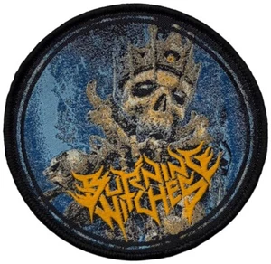 BURNING WITCHES - Round Skull - 9,7 cm - Patch - 169849 - Imagen 1 de 1
