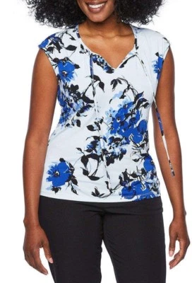 Liz Claiborne Sleeveless Floral T-Shirt Petite Size PS, PM, PXL, PXXL New - Image 1 of 2
