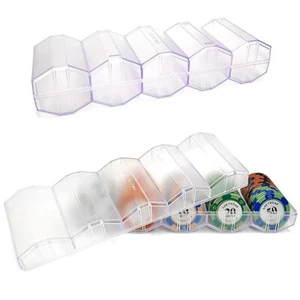 Caja de almacenamiento de fichas de póker de acrílico con cubierta transparente para 100 piezas a prueba de polvo - Imagen 1 de 24