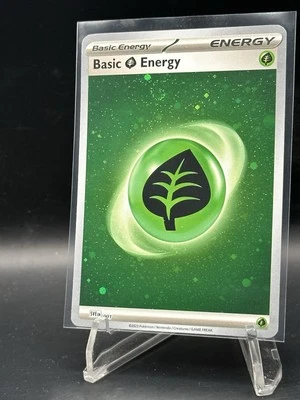 Basic Grass Energy (Cosmos Holo) 001 Sv01: Scarlet & Violet Base Set Holo swirl - Image 1 of 3