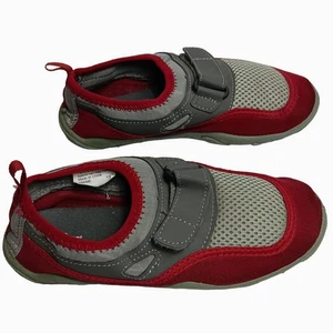 SEAFIT Youth Unisex Slip-On Water Shoes Red Gray Mesh Quick Dry Beach Pool Sz 3 - Picture 1 of 9