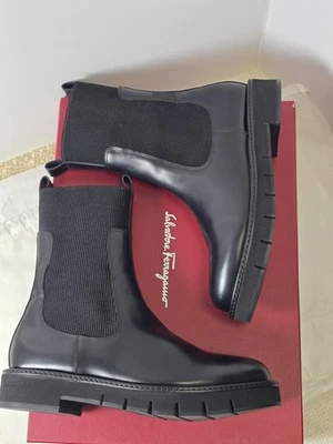 ROOK Salvatore Ferragamo - Botas para mujer de cuero negro Foto 1 de 4