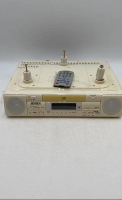 Jensen JCR-280 Beige Under-Cabinet Stereo Digital Clock Radio CD Player - Image 1 of 4