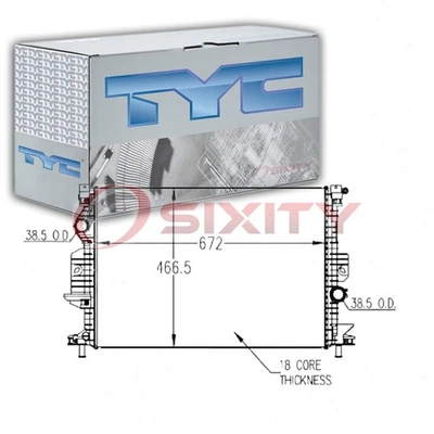 Radiador TYC para Ford C-Max 2013-2015 2,0 L L4 enfriador refrigeración anticongelante mg Foto 1 de 4