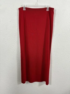 Vintage Howard Wolf Escape Rock Damen groß rot Strick Midi Seitenschlitz Y2K - Bild 1 von 9