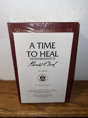 A Time To Heal by Gerald Ford Signed Autographed Easton Press NEW SEALED - Image 1 of 4