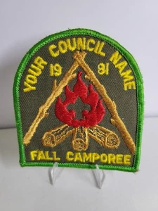 Boy Scouts 1981 Your Council Name Fall Camporee Patch - Picture 1 of 2