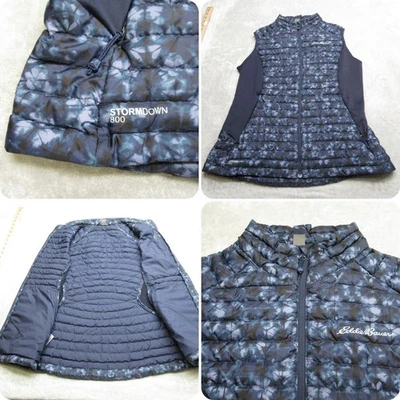 Chaleco Eddie Bauer Mujer Medio Azul Stormdown 800 First Ascent Puff Cálido Pertex Foto 1 de 4