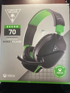 Turtle Beach Recon 70 Wired Headphones - Black/Green - NEW OpenBox - Bild 1 von 2