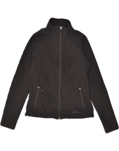 EDDIE BAUER Womens Windbreaker Jacket UK 6 XS Black Polyester HQ15 - Picture 1 of 3