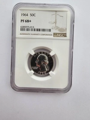 SILVER 1964 PF68÷ WASHINGTON QUARTER GRADED NGC 25C P MINT AG COLLECTABLE COIN! - Image 1 of 4