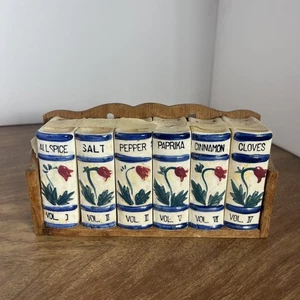 Vintage Set 6 Westwood Products Spice Set - With Shelf - Japan - Picture 1 of 2