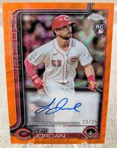2025 Topps Chrome Orange Wave Auto /25 Levi Jordan RC #RA-LJ Auto Rookie - Picture 1 of 2
