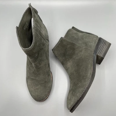 Botas Chelsea Joes Jeans Gris Gamuza al Tobillo Mujer Talla 7 Cuero Botín Informal Foto 1 de 4