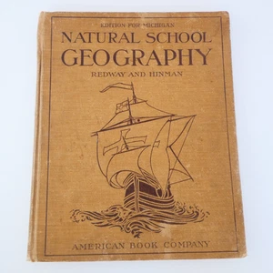 Natural School Geography Michigan Edition Redway & Hinman 1917 Revised HC - Picture 1 of 16