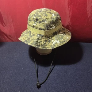 Cappello a secchiello Boonie mimetico digitale mentoniera regolabile militare tattico outdoor - Foto 1 di 11