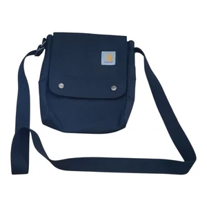 Carhartt Black Canvas Snap Front Crossbody Messenger Bag Adjustable Strap - Picture 1 of 5