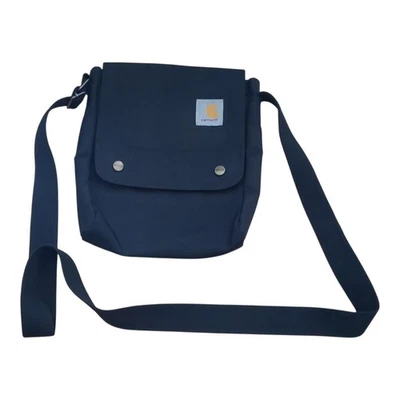 Carhartt Black Canvas Snap Front Crossbody Messenger Bag Adjustable Strap - Image 1 of 4