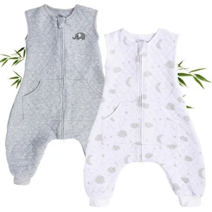2 Pack Rayon Made from Bamboo Toddler Sleep Sack with Feet 3t-5t, 1.5 Tog Win... - Picture 1 of 8