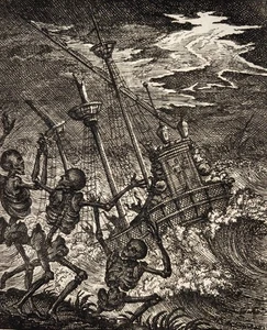 1700 c Salomon van Rusting, Rare Dutch Dance of Death, the Shipwreck - Picture 1 of 2
