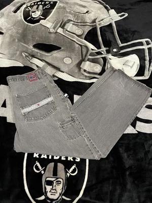 Vintage 90's Tommy Hilfiger Carpenter Loose Fit Wide Leg Baggy Jeans 36x32 Y2K - Image 1 of 4