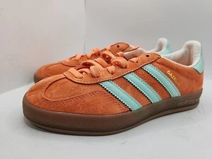 Adidas Gazelle Indoor Shoes / Orange Mint Green / IH7499 / Men's 4 , Women's 5 - Picture 1 of 11