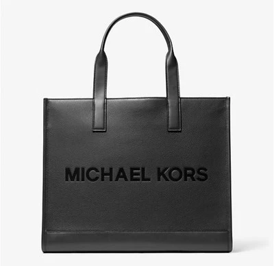 Bolso de Mano MICHAEL KORS Cooper Logo Cuero Guijarro Imitación Repujado Foto 1 de 4