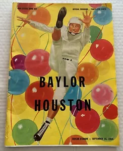 Vtg 1954 Football Program Baylor vs Houston University Texas Lon Keller Cover - Picture 1 of 7