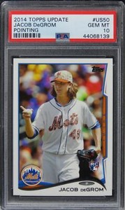 2014 Topps Update Jacob DeGrom POINTING Future HOF ROOKIE RC #US50 PSA 10 GEM MT