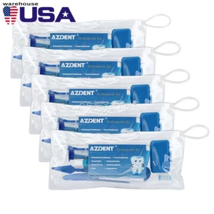 USA 5X AZDENT spazzolino ortodontico dentale cravatte spazzolino interdentale filo interdentale - Foto 1 di 10
