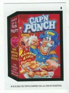 2020 Topps Wacky Packages SETTIMANA DI AGOSTO 1 carta #3 CAP'N PUNCH con retro Ludlow - Foto 1 di 2