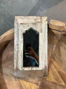 Retro Holz Wand Aufhängen Spiegel Rahmen Original Alte Fein Hand-Geschnitzte - Bild 1 von 6