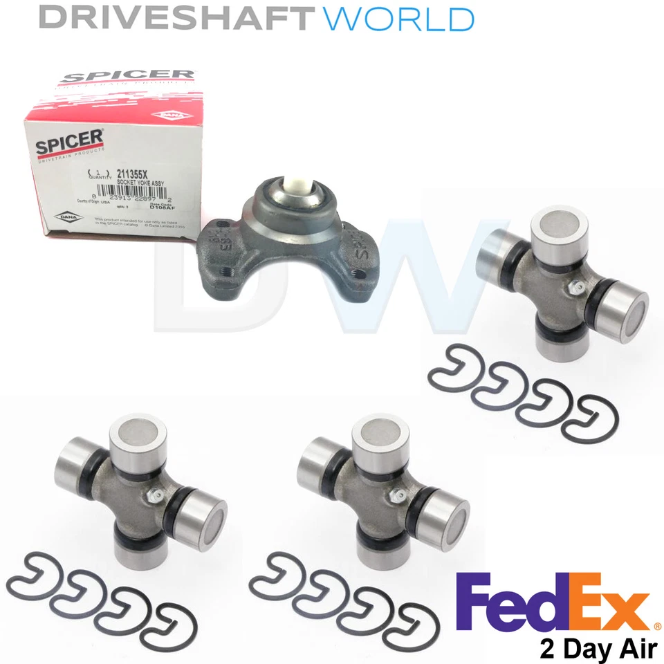 JEEP Wrangler TJ XJ 1310 CV Rebuild SPICER 211355X + Aftermarket 5-153X U-joints - Image 1 of 1