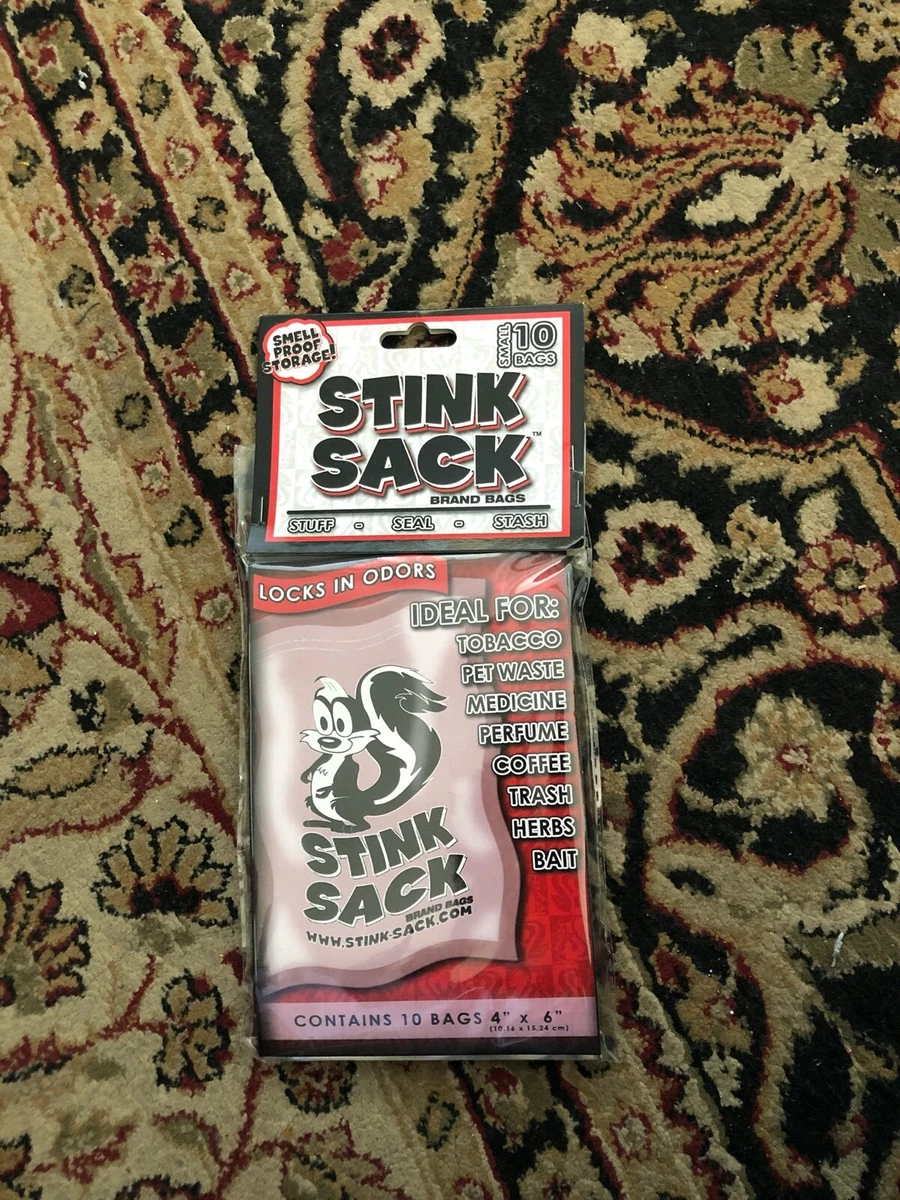 Stink Sack Smell Proof Bags - Clear Zip Seal, Reusable & Airtight (Pack Of 3, 7 11/16" X 7")