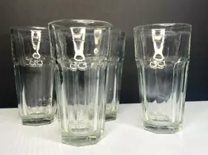 Vintage Clear Libbey Duratuff Drinking Glasses X4 - Picture 1 of 8