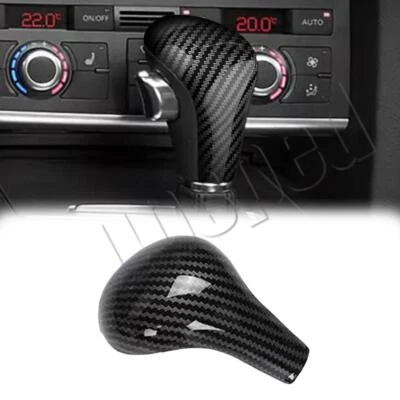 Cubierta de perilla de cambio de marchas de fibra de carbono para Audi A4 B8 A5 A6 C6 Q5 Q7 2009-2012 Foto 1 de 4