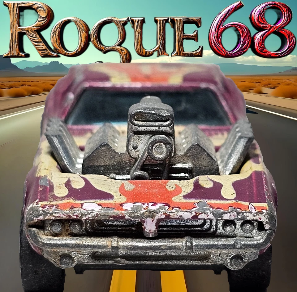 Hot Wheels Redlines Rodger Dodger, ciruela, 1974 Flying Colors, HK, base de metal Foto 1 de 4