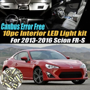 10Pc canbus Error Free Interior LED White Light Kit for 2013-2016 Scion FR-S - Picture 1 of 8
